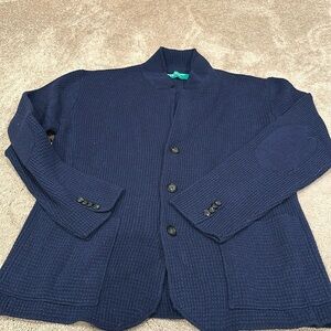 United Colors of Benetton sweater/jacket. Dark blue. Never worn.